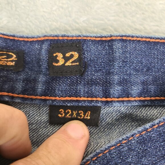 Vintage Don Ed Hardy Skull & Roses Embroidered Baggy Dark Denim Jeans Mens 32X34 - Picture 4 of 11